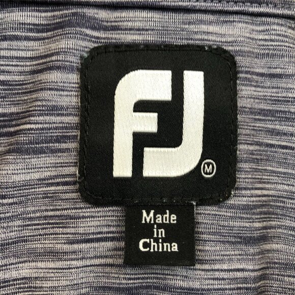 FootJoy Mens Polo Shirt Medium Colorblock White Colorblock Short Sleeve Casual - Picture 9 of 13